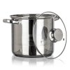 GARNEK STALOWY 20cm Z POKRYWĄ BANQUET LIVING 5,6L